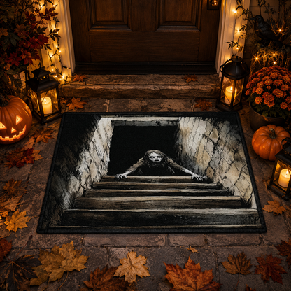 Spooky Basement Ghost Crawl Halloween Gate Doormat