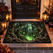 Spooky Halloween Witch Forest Entrance Indoor Outdoor Gate Doormat
