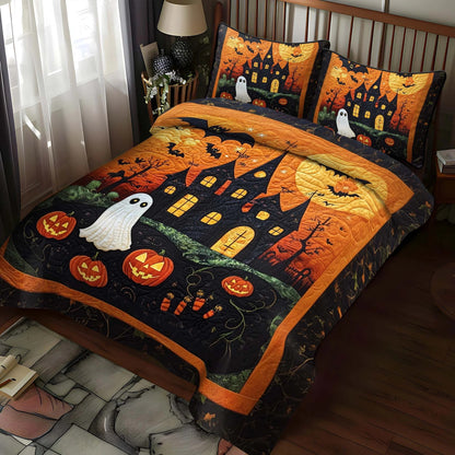 Spooky Haunted Castle Halloween Bedding Set