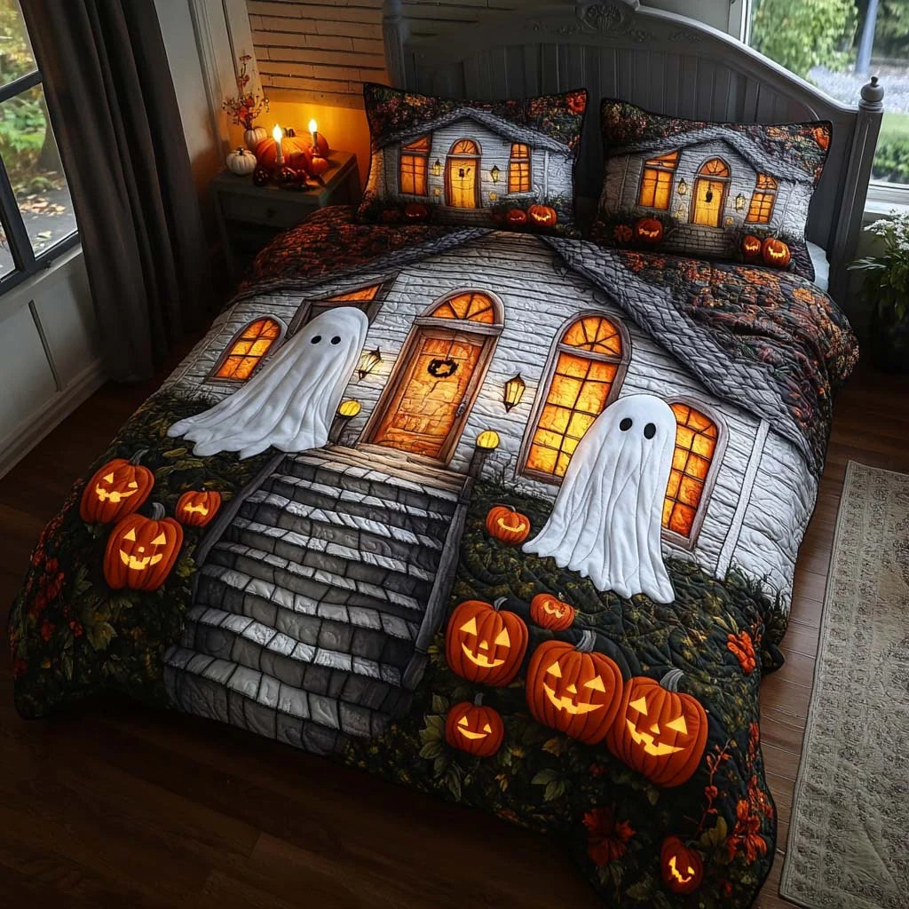 Spooky Haunted House Halloween Bedding Set