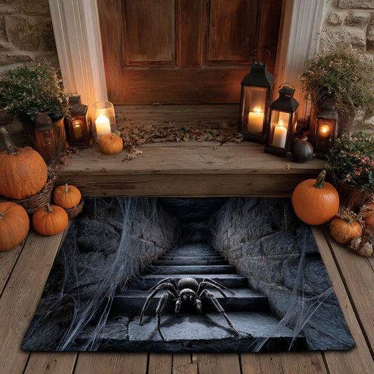 Spooky Spider 3D Illusion Halloween Gate Doormat