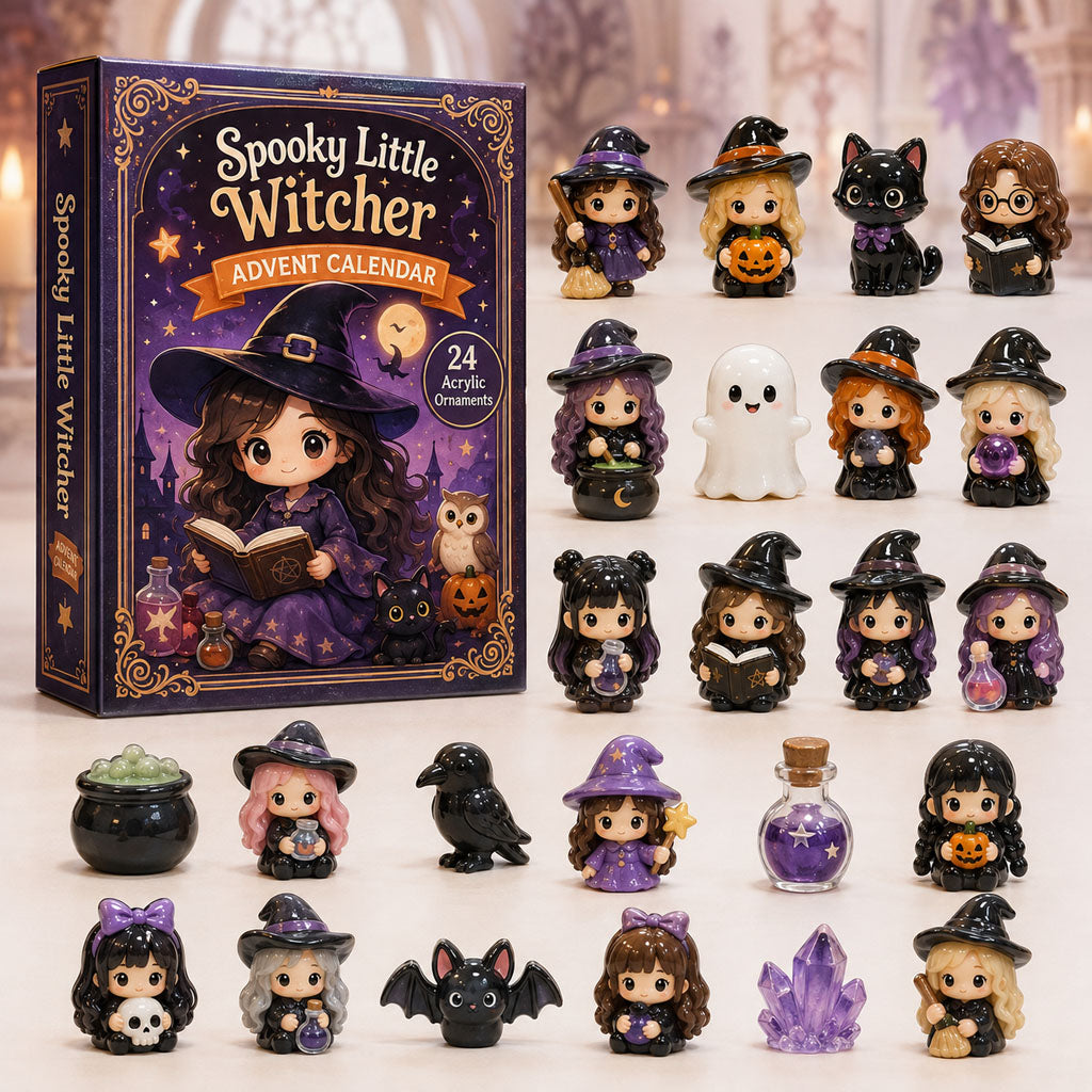 HALLOWEEN KICKOFF 40% OFF - Spooky Little Witcher Advent Calendar 2026 - 24-Day Festive Countdown, Acrylic Charms Blind Box - Gift For Cute Collectors