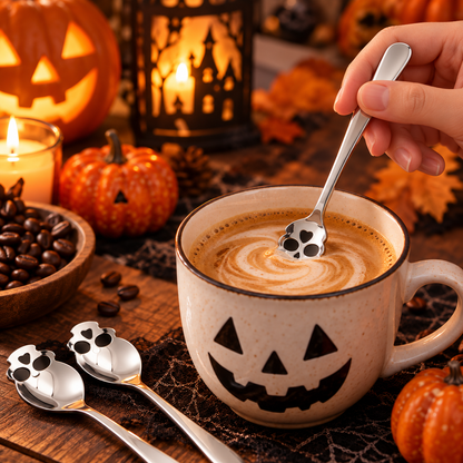 Stainless Steel Skull Spoons (4pcs)
