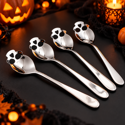 Stainless Steel Skull Spoons (4pcs)
