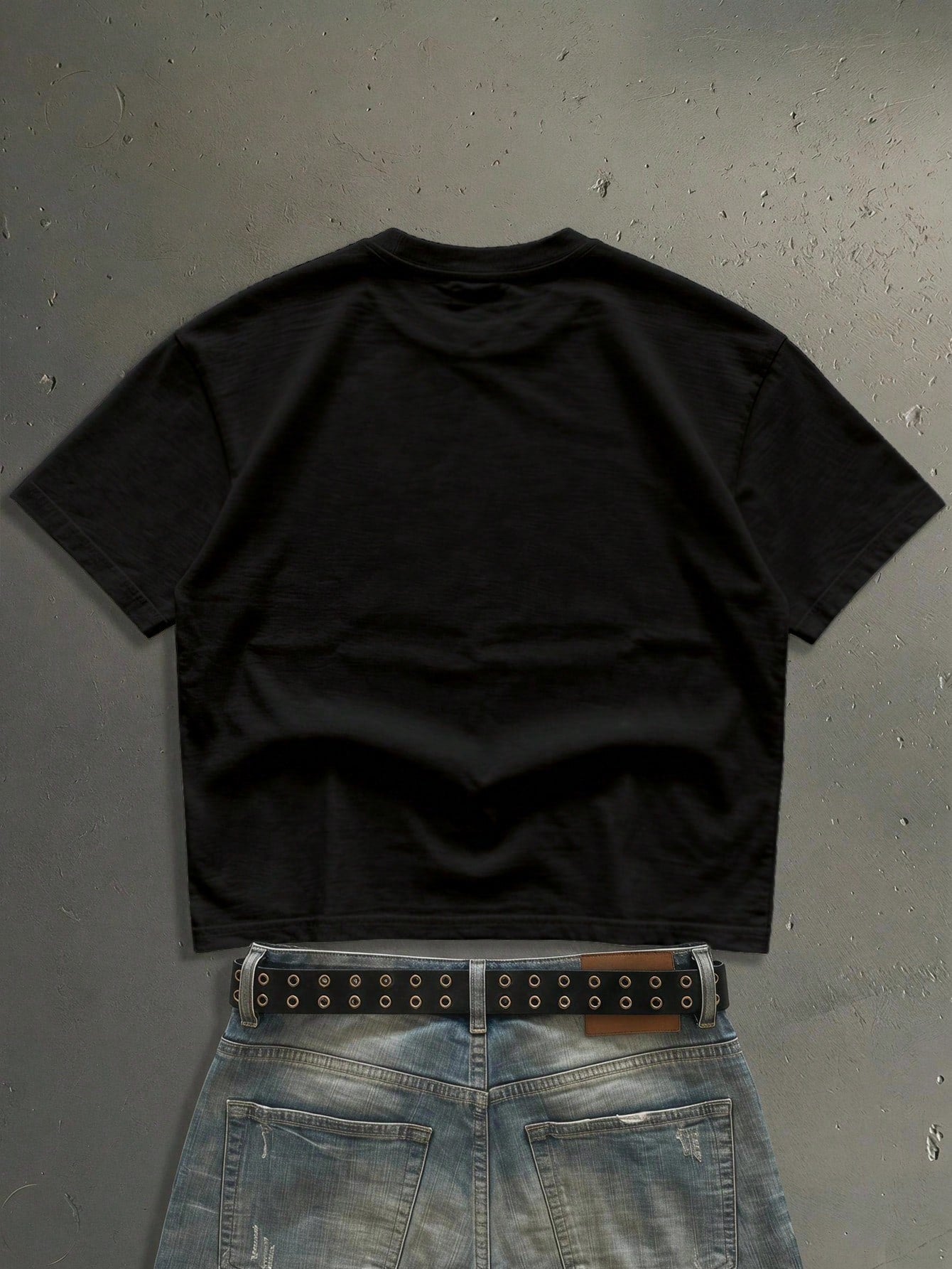 StoneGrade Rock Band Print Black Cropped Mens Tee