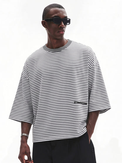 Striped Oversized Short Sleeve T-Shirt