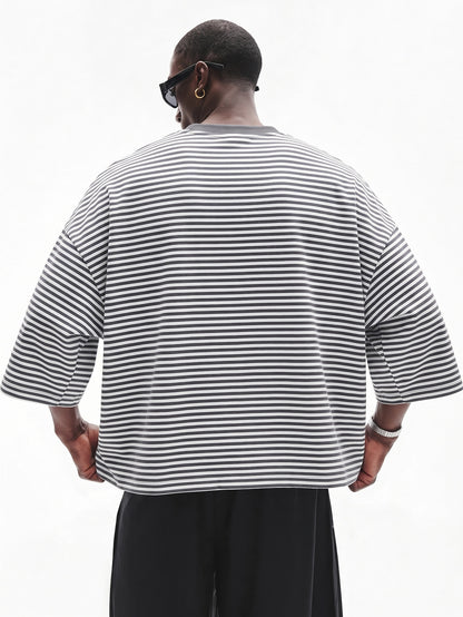 Striped Oversized Short Sleeve T-Shirt