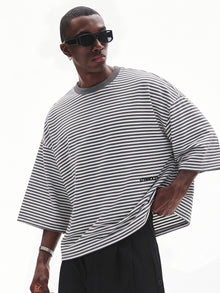 Striped Oversized Short Sleeve T-Shirt