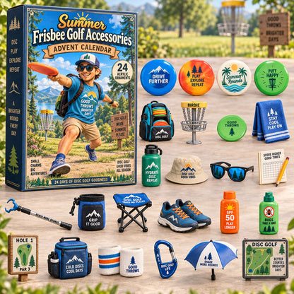 CHRISTMAS KICKOFF 40% OFF - Summer Frisbee Golf Advent Calendar 2026 - 24-Day Festive Countdown, Acrylic Charms Blind Box - Gift For Frisbee Golf Lovers AC0NT254
