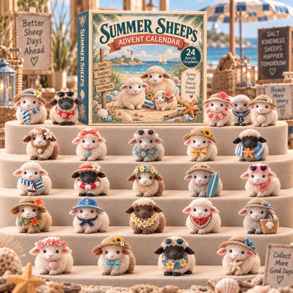 CHRISTMAS KICKOFF 40% OFF - Summer Sheeps Advent Calendar 2026 - 24-Day Festive Countdown, Acrylic Charms Blind Box - Gift For Sheep Lovers AC0TM361