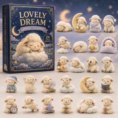 CHRISMAST KICKOFF 40% OFF - Sweet Sheep Night Advent Calendar 2026 - 24-Day Festive Countdown, Acrylic Charms Blind Box - Gift For Sheep Lovers AC0TM164