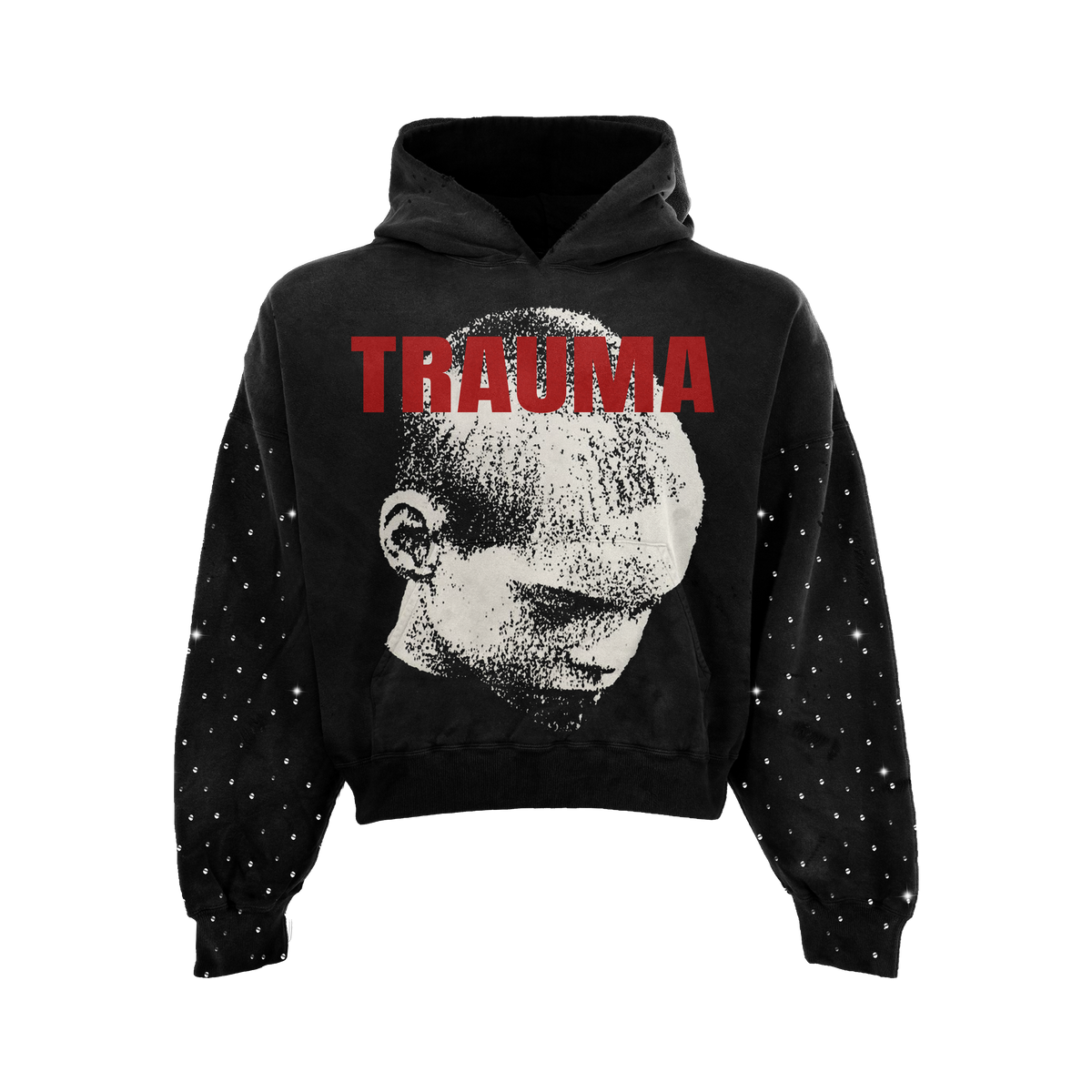 Trauma Rhinestone Hoodie