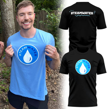 Team Water Fundraiser Mrbeast And Robert Launch 2026 Black Shirt