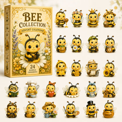 CHRISTMAS KICKOFF 40% OFF - The Bee Collection Advent Calendar 2026 - 24-Day Festive Countdown, Acrylic Charms Blind Box - Gift For Bee Lover