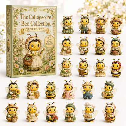 CHRISTMAS KICKOFF 40% OFF - The Cottage Bee Advent Calendar 2026 - 24-Day Festive Countdown, Acrylic Charms Blind Box - Gift For Bee Lover