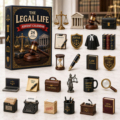 CHRISTMAS KICKOFF 40% OFF - The Legal Life Advent Calendar 2026 - 24-Day Festive Countdown, Acrylic Charms Blind Box - Gift For Job Lovers AC0HA233