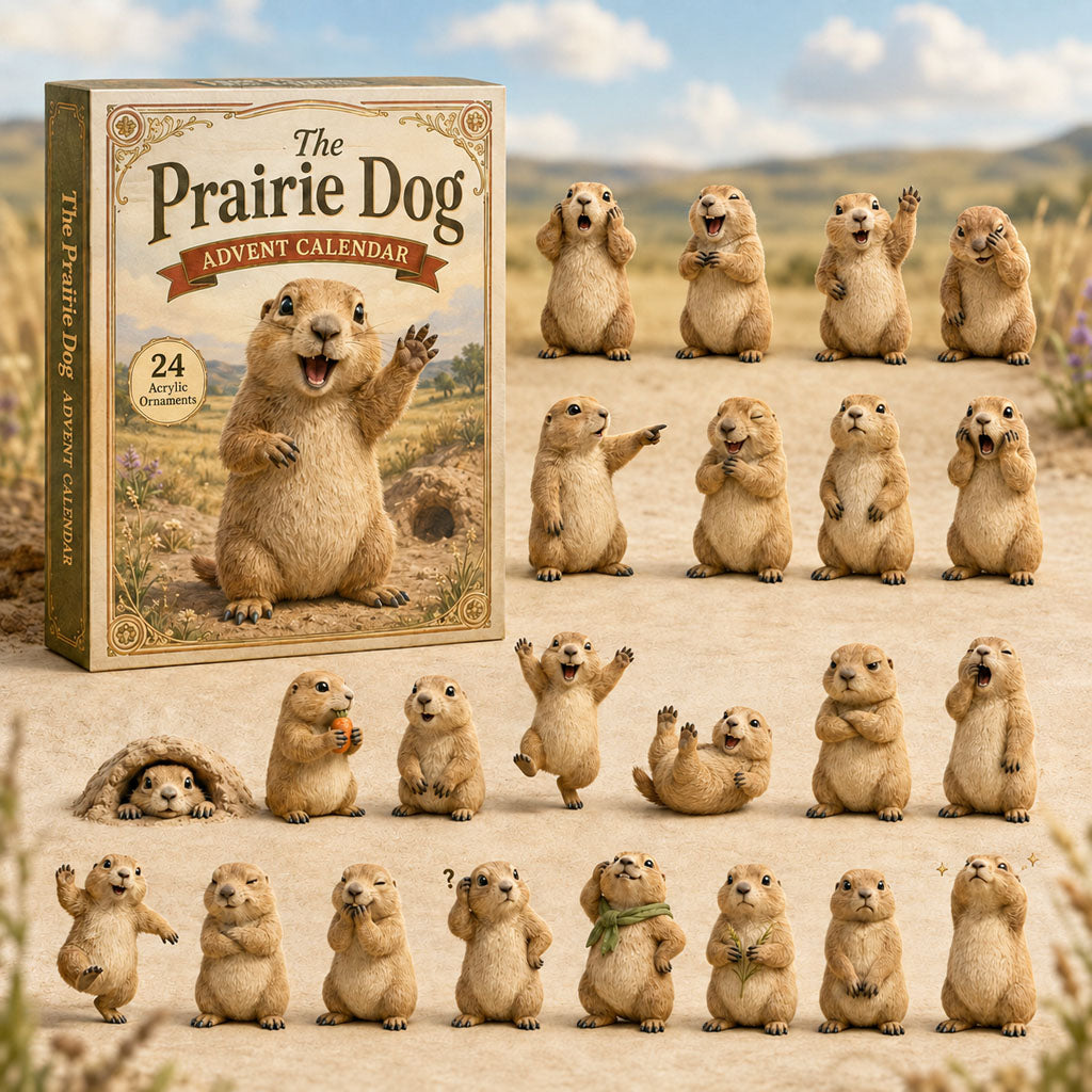 CHRISTMAS KICKOFF 40% OFF - The Prairie Dog Advent Calendar 2026 - 24-Day Festive Countdown, Acrylic Charms Blind Box - Gift For Prairie Dog Lovers AC0TH118