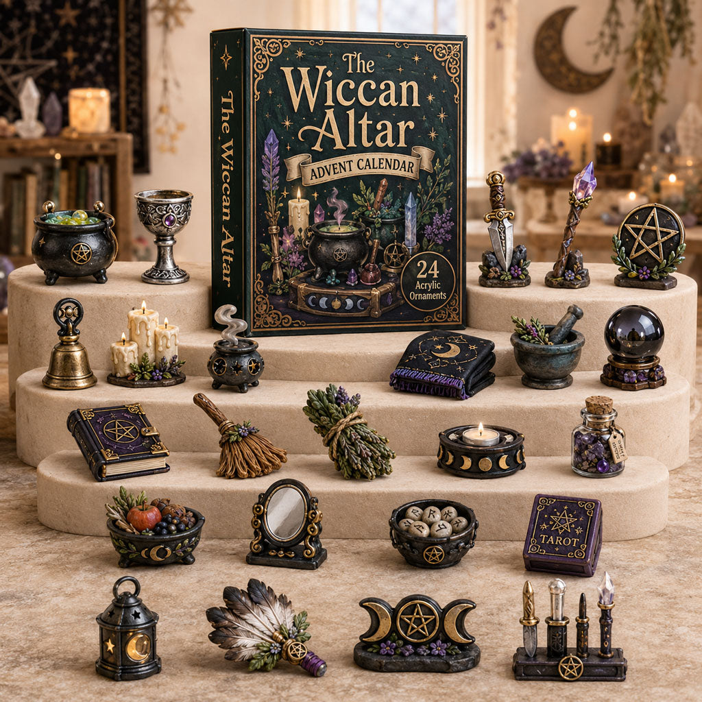 CHRISTMAS KICKOFF 40% OFF - The Wiccan Altar Advent Calendar 2026 - 24-Day Festive Countdown, Acrylic Charms Blind Box - Gift For Witching Lovers AC0HA221