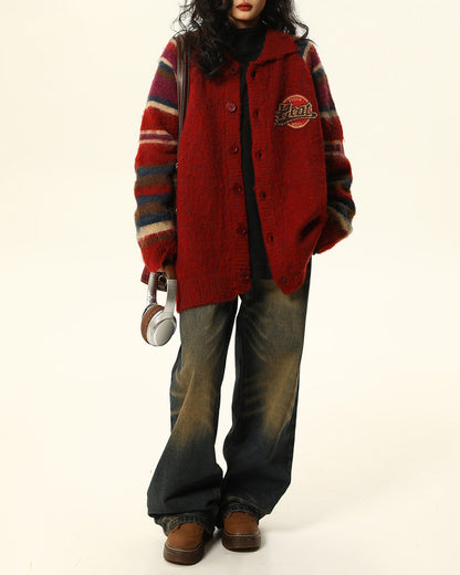 Preppy Style College Spirit Cardigan