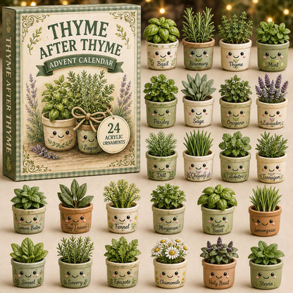 CHRISTMAS KICKOFF 40% OFF - Thyme Planter Collection Advent Calendar 2026 - 24-Day Festive Countdown, Acrylic Charms Blind Box - Gift For Cooking Lovers