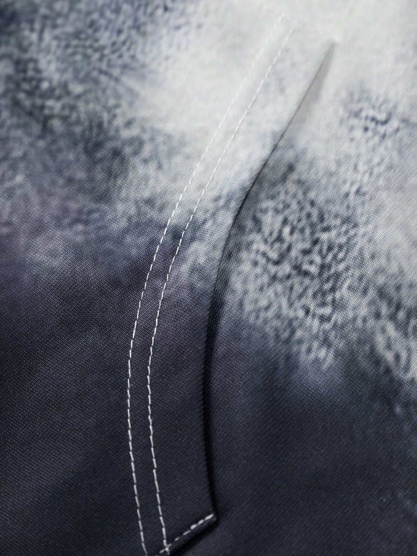 Tie-Dye Graphic Full-Zip Grey Hoodie