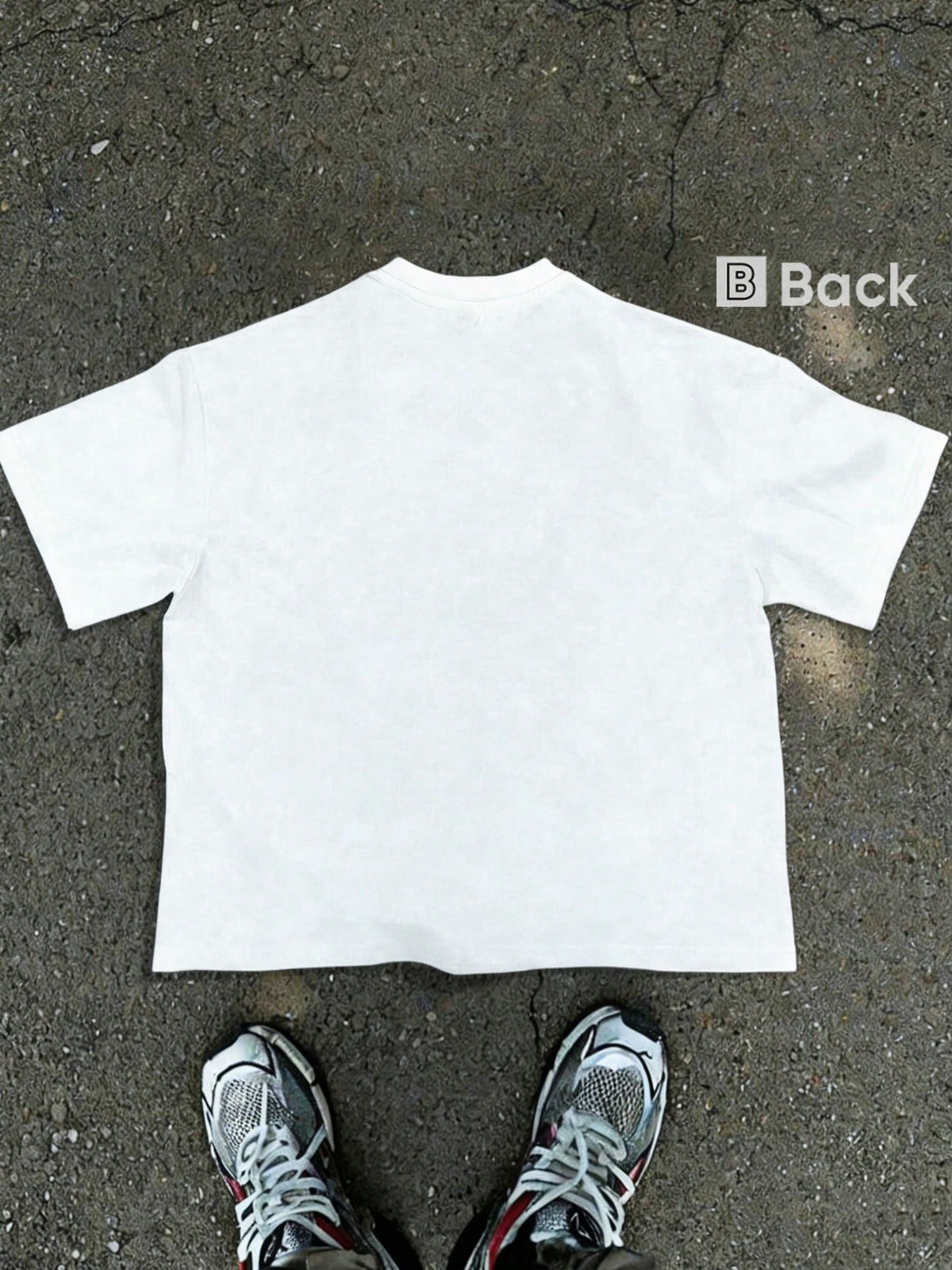 Time Graphic Oversized White T-Shirt