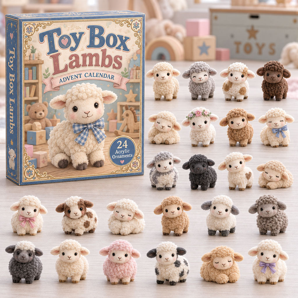 CHRISTMAS KICKOFF 40% OFF - Toy Box Lambs Advent Calendar 2026 - 24-Day Festive Countdown, Acrylic Charms Blind Box - Gift For Grandchildren, Kid AC0HA312