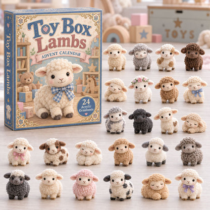 CHRISTMAS KICKOFF 40% OFF - Toy Box Lambs Advent Calendar 2026 - 24-Day Festive Countdown, Acrylic Charms Blind Box - Gift For Grandchildren, Kid AC0HA312