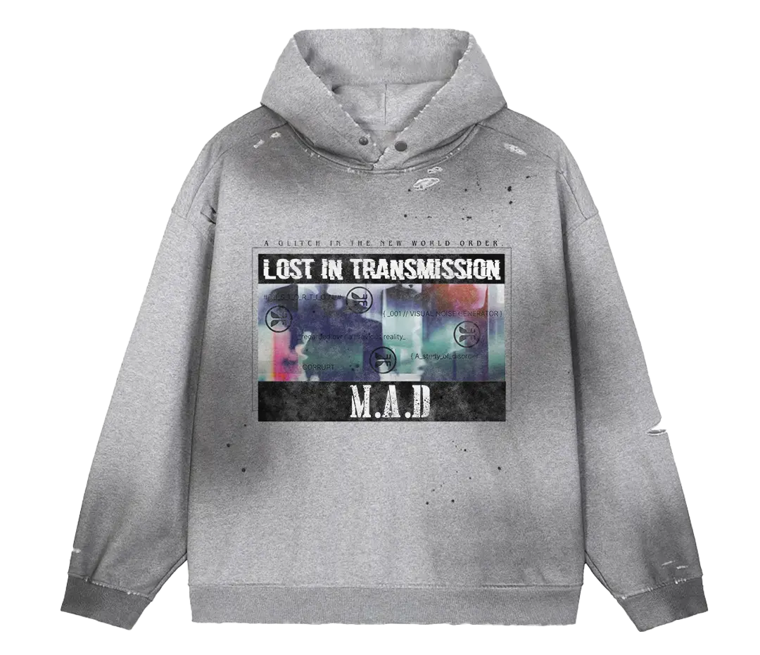 Transmission Faded Distress Hoodie