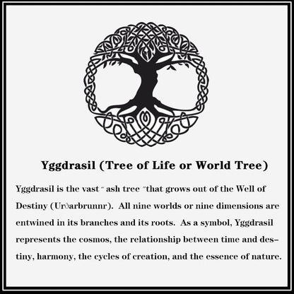 Pentagram Tree of Life Stainless Steel Viking Ring