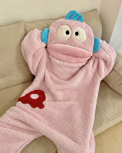 Ugly Fish Fleece Onesie Pajama