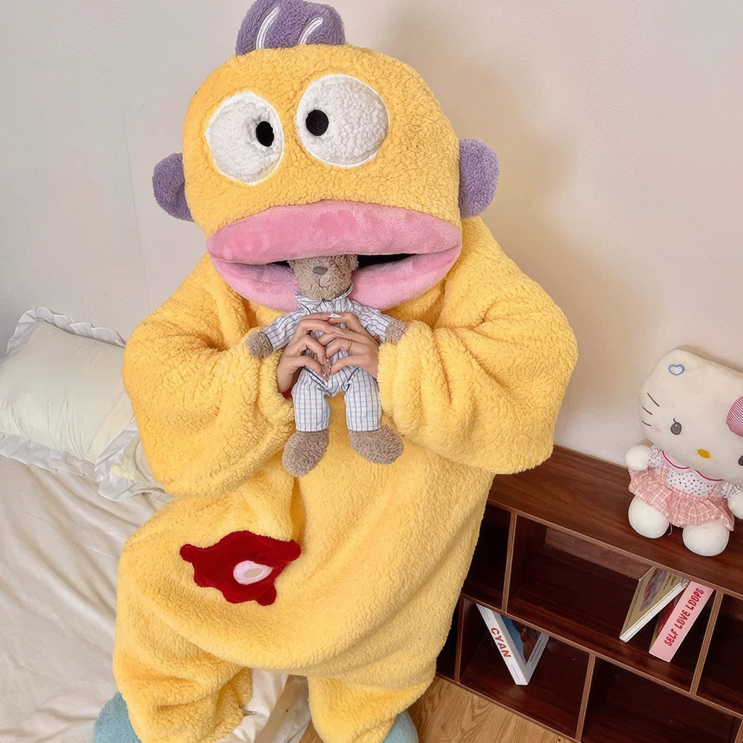 Ugly Fish Fleece Onesie Pajama