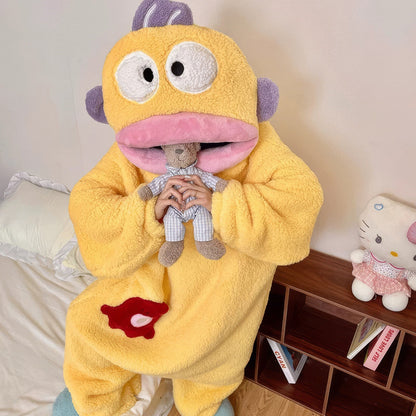 Ugly Fish Fleece Onesie Pajama