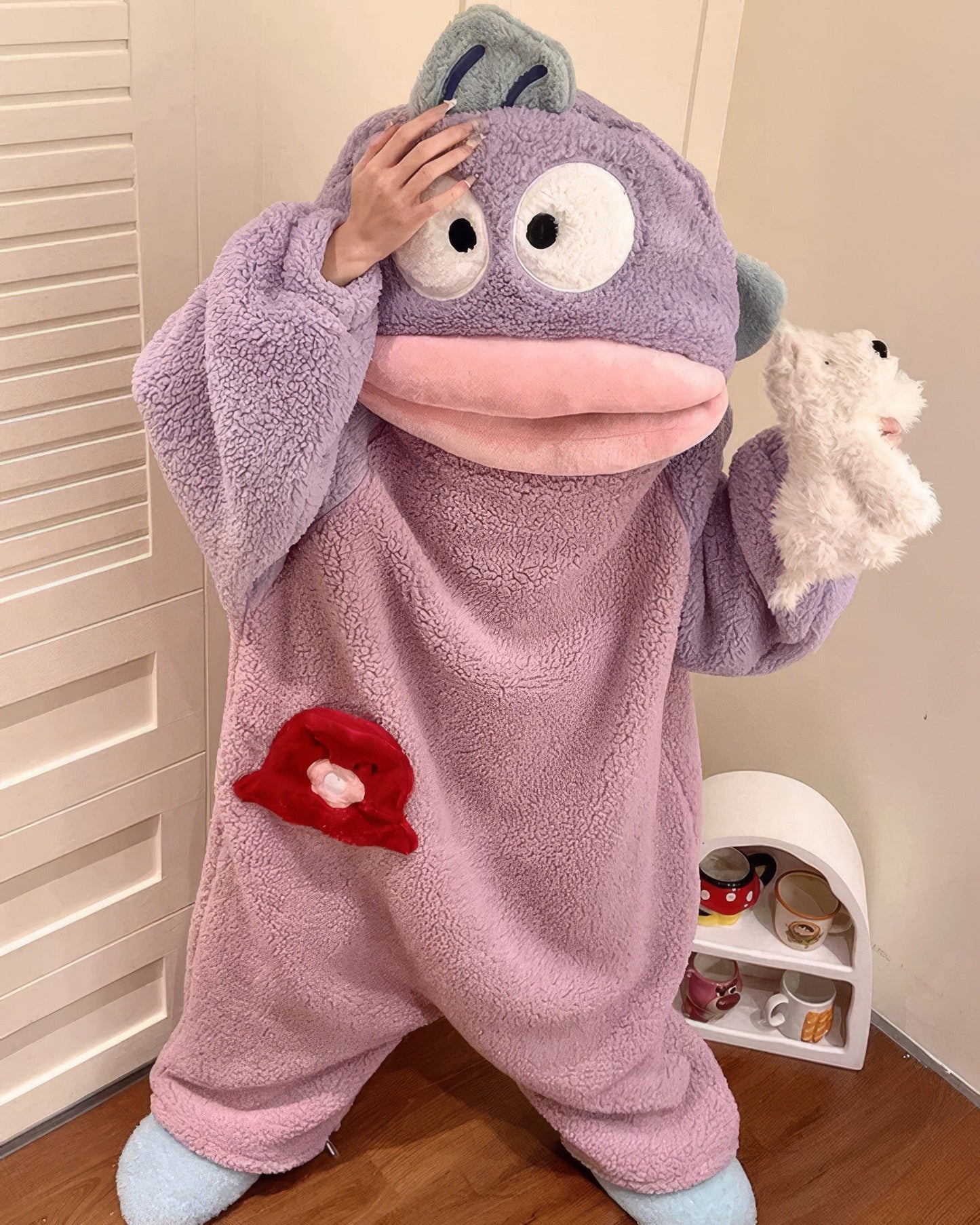 Ugly Fish Fleece Onesie Pajama
