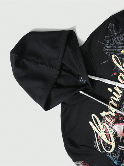 Unisex Angel Graphic Printed Hoodie