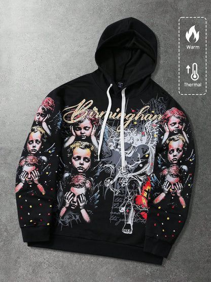 Unisex Angel Graphic Printed Hoodie