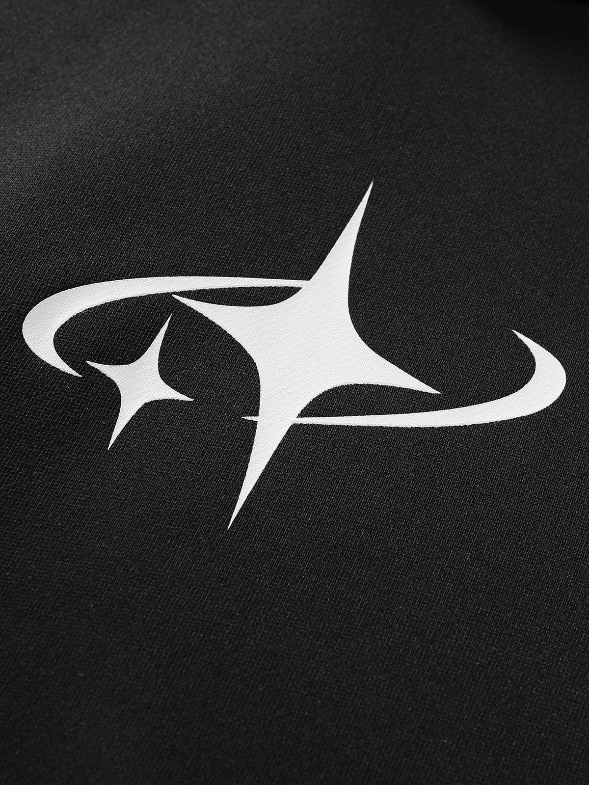 Unisex Star Logo Camo Spliced Hoodie