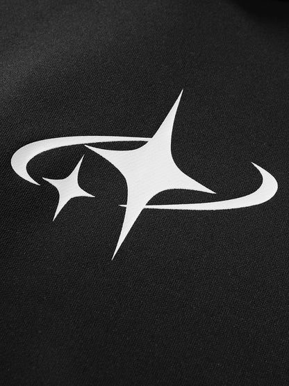 Unisex Star Logo Camo Spliced Hoodie