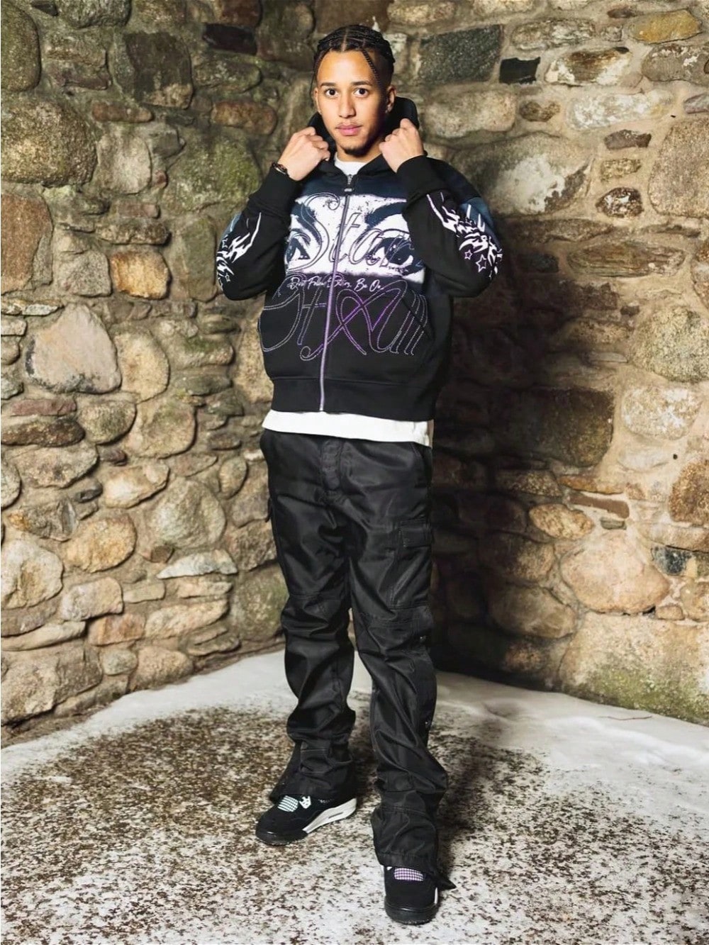 Unisex Y2K Star Graphic Full Zip Hoodie