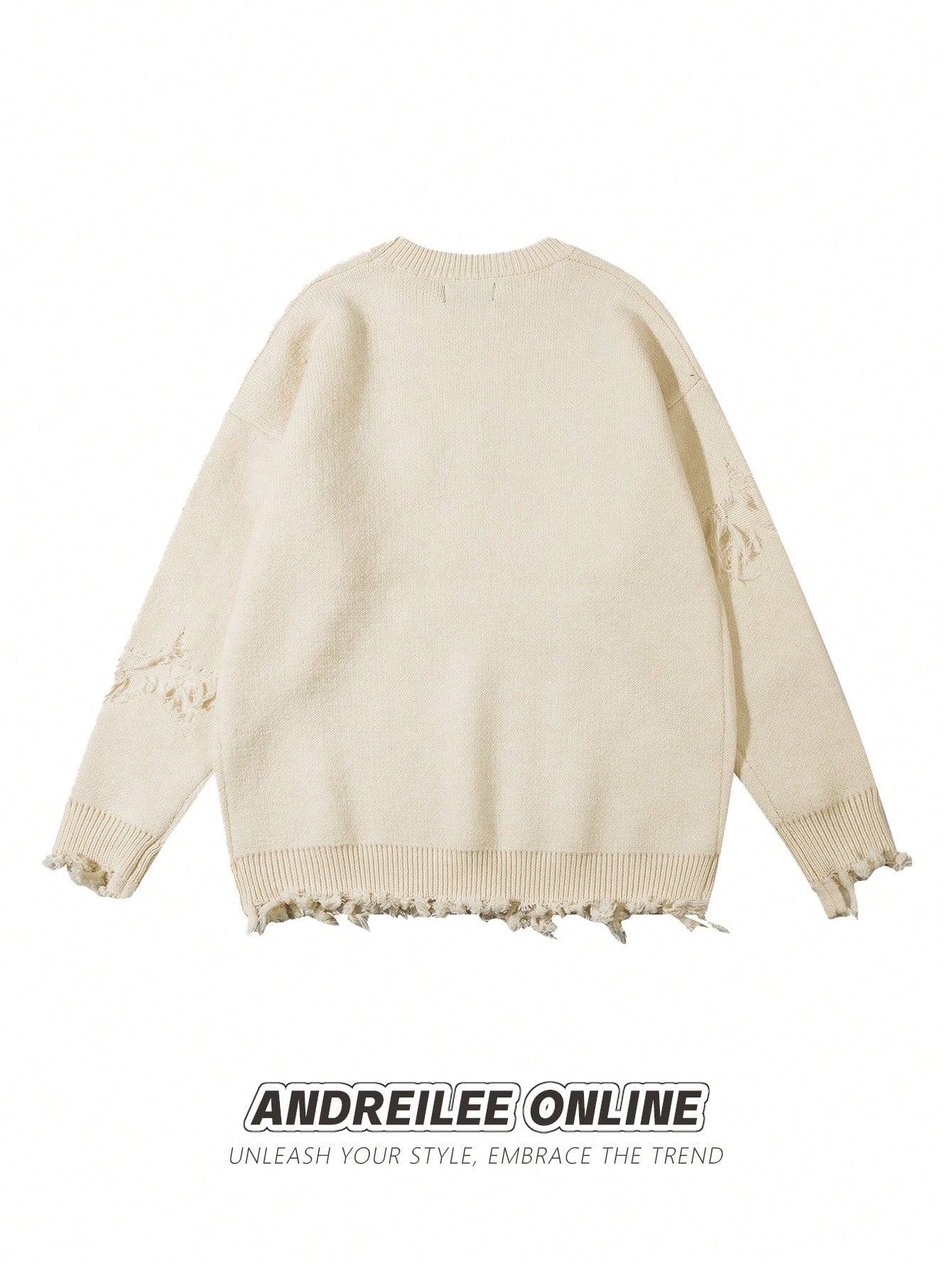 Unisex Casual Loose Fit Knitted Sweater