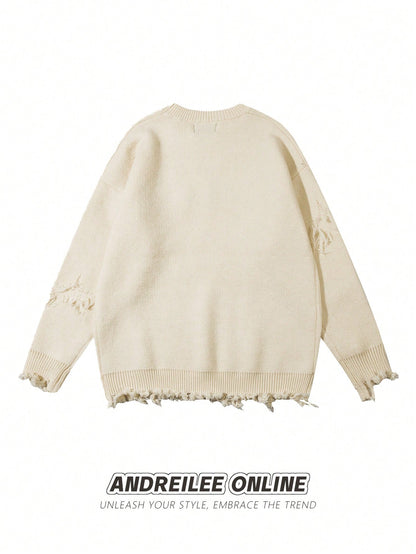 Unisex Casual Loose Fit Knitted Sweater