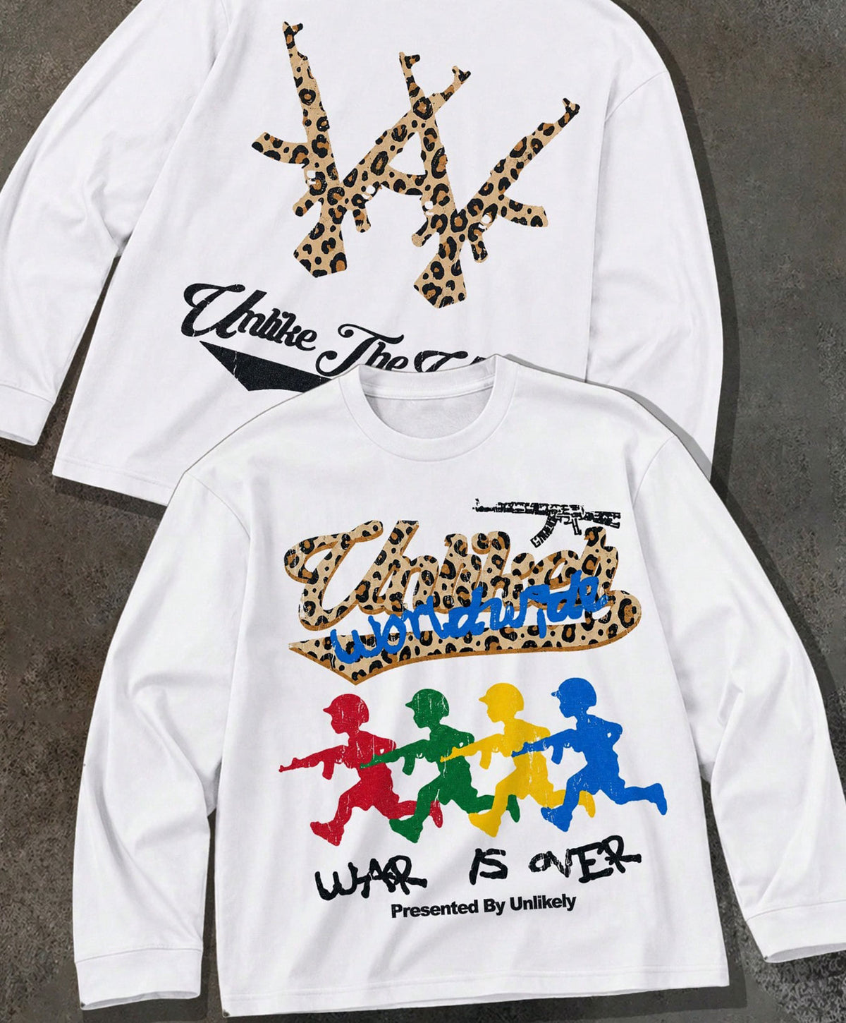 Unlike The Usual Leopard Graphic Long Sleeve Shirt