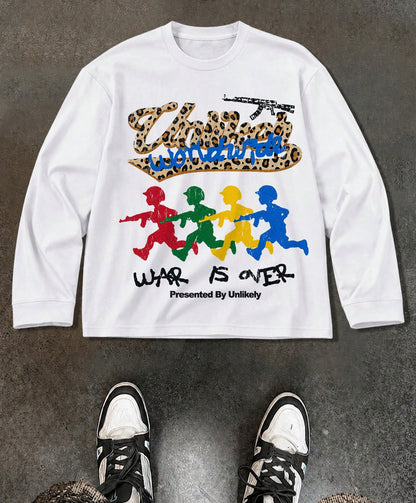 Unlike The Usual Leopard Graphic Long Sleeve Shirt