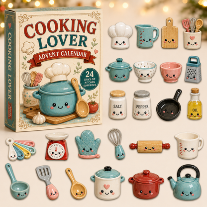 CHRISTMAS KICKOFF 40% OFF - Cooking Lovers Advent Calendar 2026 - 24-Day Festive Countdown, Acrylic Charms Blind Box - Gift For Cooking Lovers