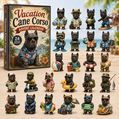 CHRISTMAS KICKOFF 40% OFF - Vacation Cane Corso Advent Calendar 2026 - 24-Day Festive Countdown, Acrylic Charms Blind Box - Gift For Cane Corso Lovers AC0NT205