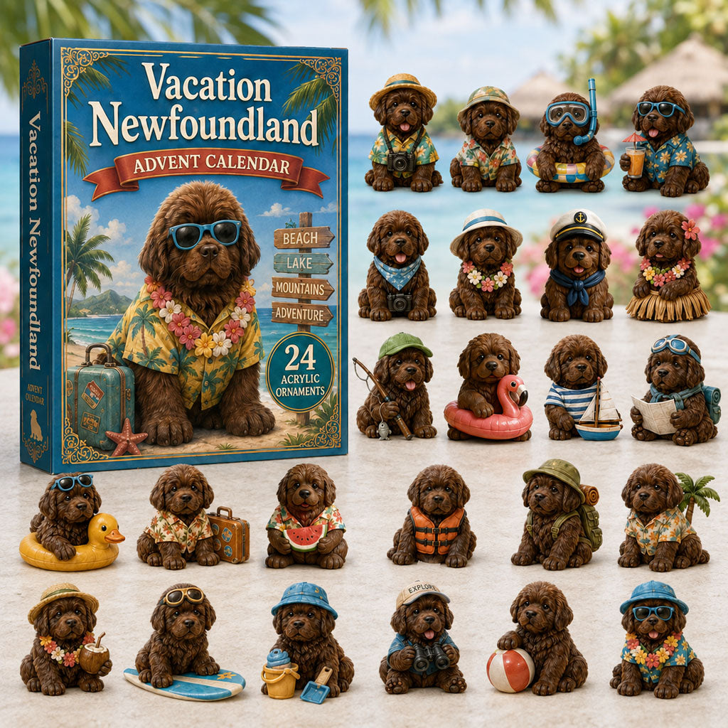 CHRISTMAS KICKOFF 40% OFF - Vacation Newfoundland Advent Calendar 2026 - 24-Day Festive Countdown, Acrylic Charms Blind Box - Gift For Newfoundland Lovers AC0NT155