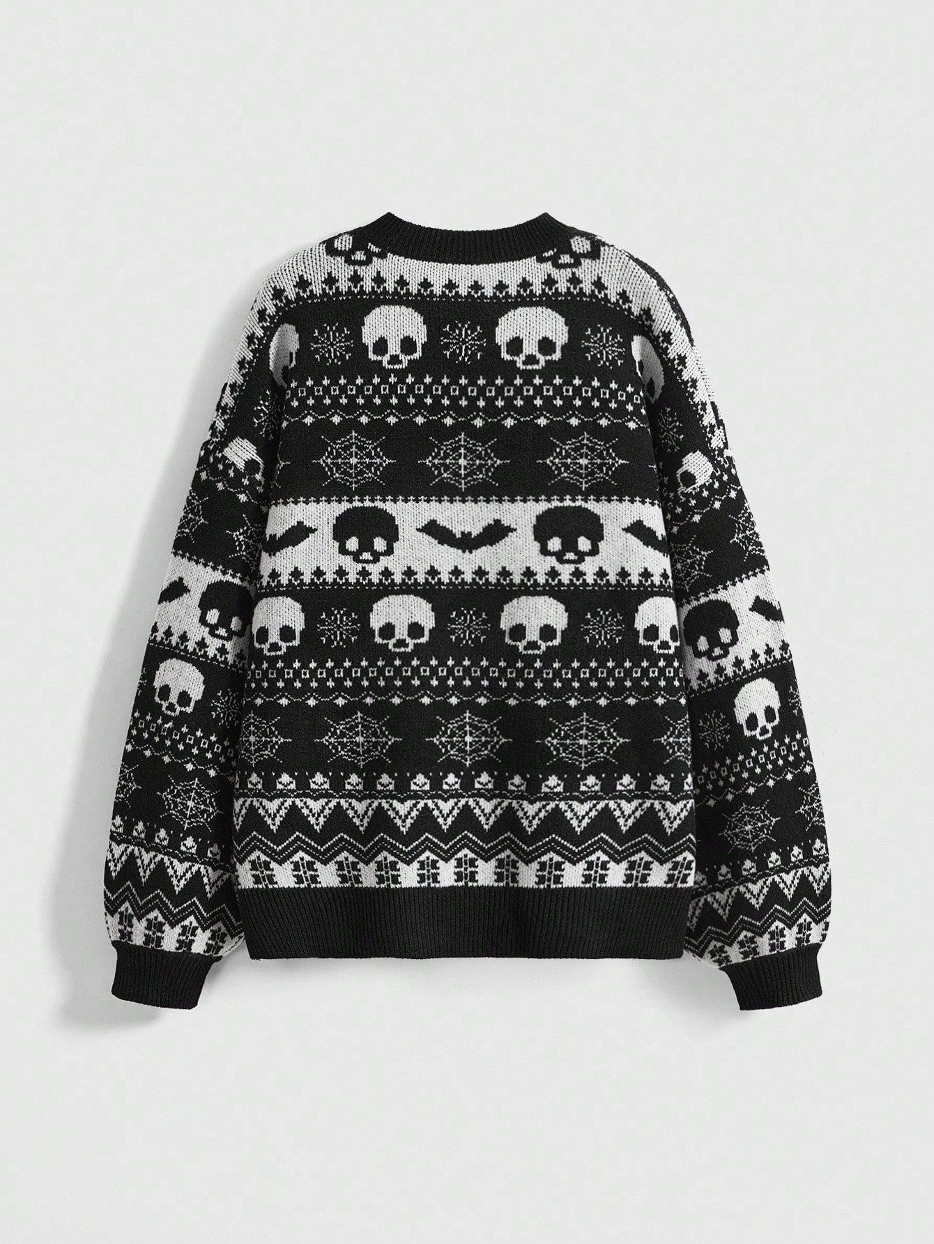 Vintage Dark Skeleton Bat Knit Sweater