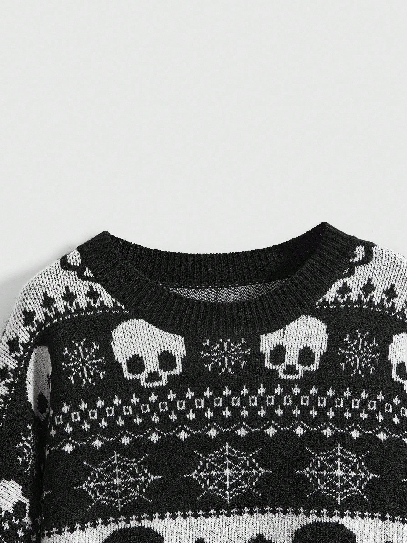 Vintage Dark Skeleton Bat Knit Sweater