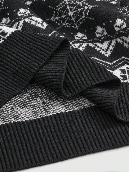 Vintage Dark Skeleton Bat Knit Sweater
