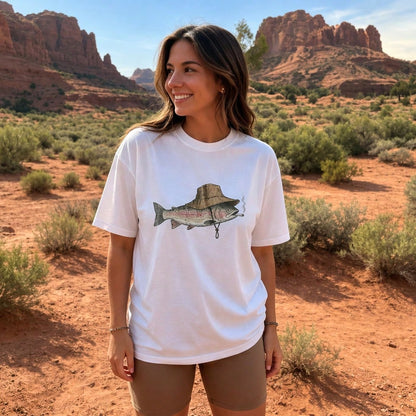 Vintage Funny Fish Smoking Fishing Graphic T-Shirt